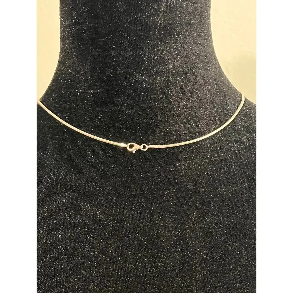 Sterling Silver Prehnite‎ Necklace & Earrings Set 18” Snake Chain